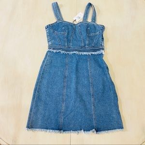 Designer Corset Jean Mini Dress women’s SZ S NWT